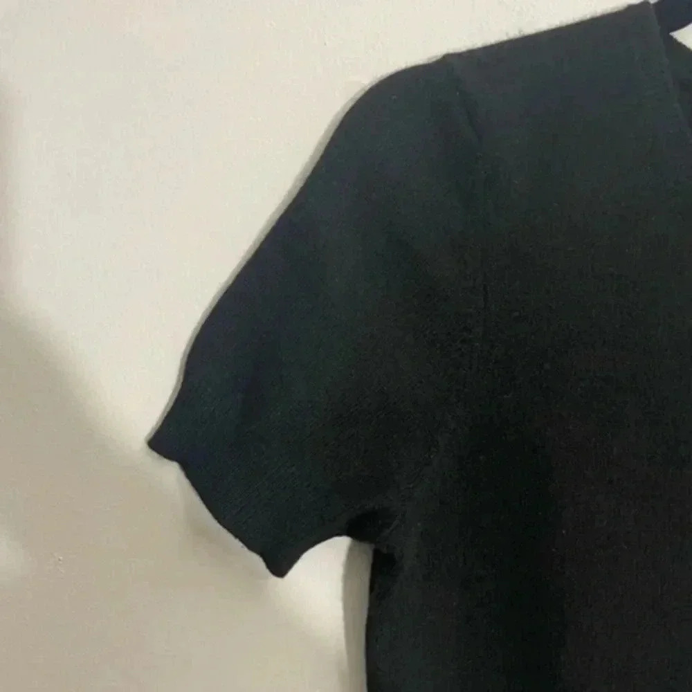 AQUACASHMERE black fitted 100% cashmere dress medium - Picture 3 of 6